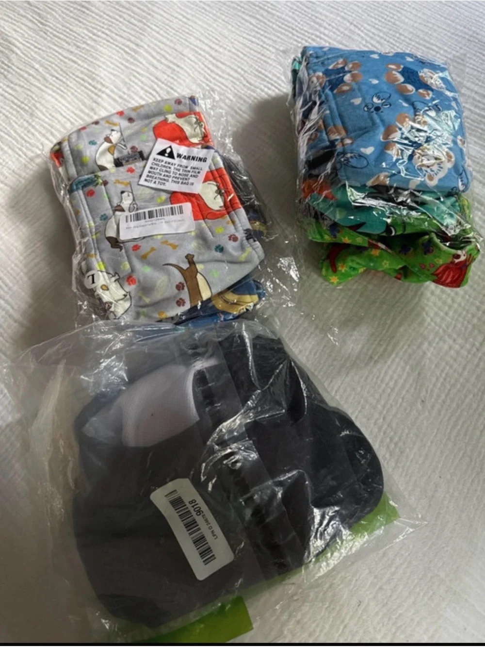 6 Large Size Male Dog Reusable Washable Diapers with Suspenders